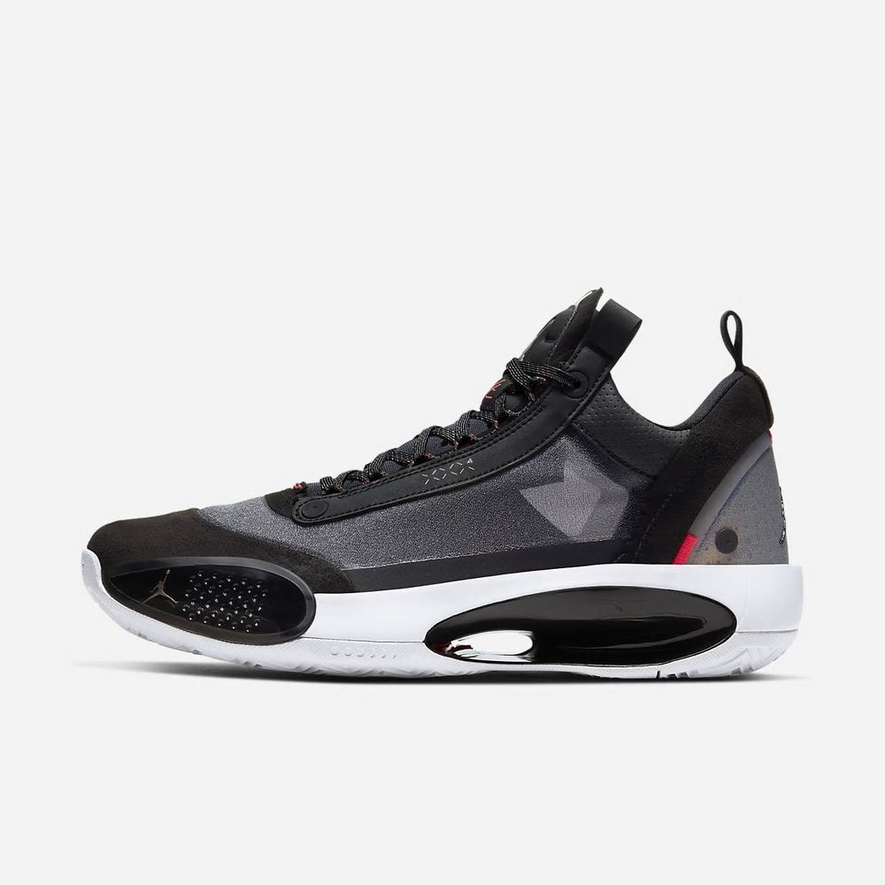 Chaussure De Basket Nike Air Jordan XXXIV Low Noir 7495-201 Black/White/Red Orbit/Metallic Silver Homme | DOG-21533838